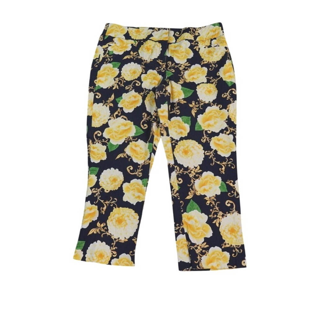 7th Avenue New York Company Pants Size 14 Floral Print Cropped Summer‎